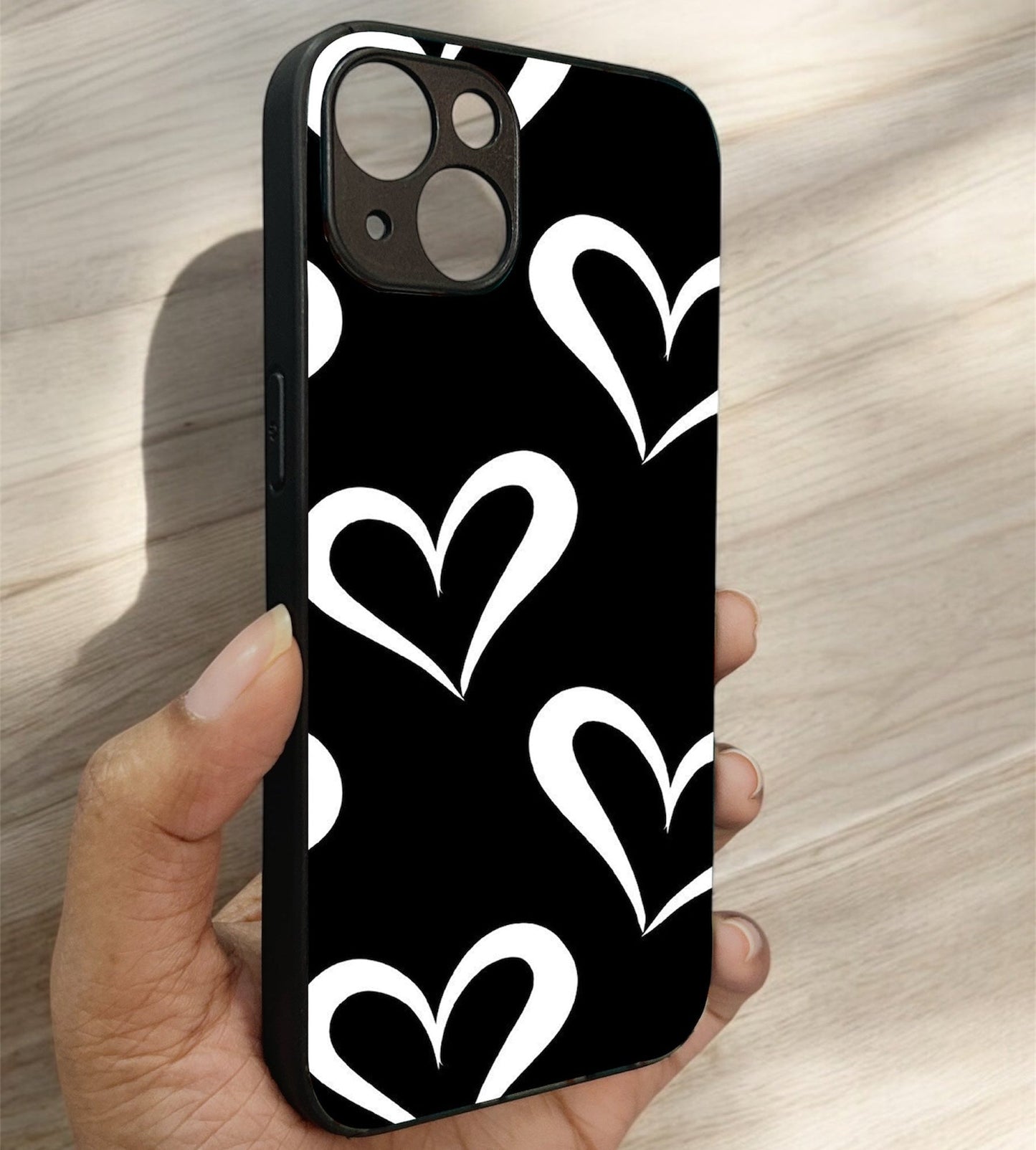 InkHeart Glossy Metal Back Case for Apple Iphone 15 Plus