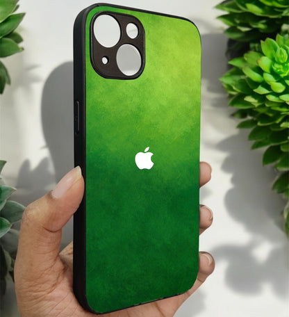 GreenAura Glossy Metal Back case for Apple Iphone 13