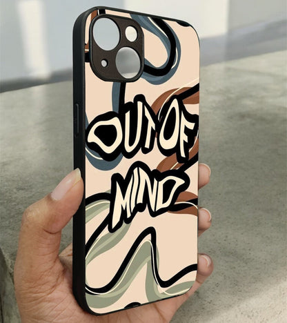 Out Of Mind' Glossy Metal Back Case for Apple Iphone 13