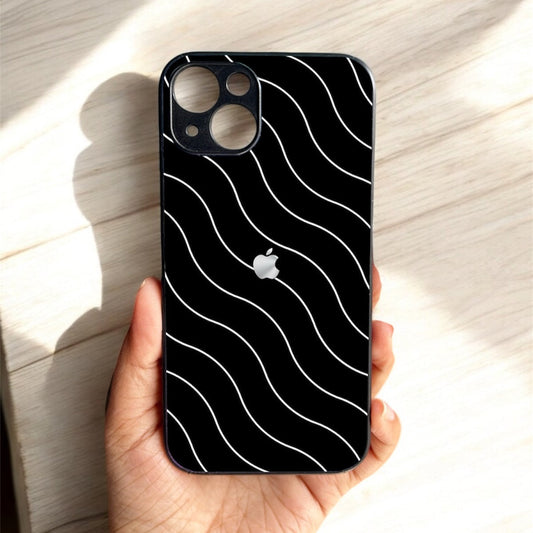 Black Curvio Metal Back Case for Apple Iphone 14