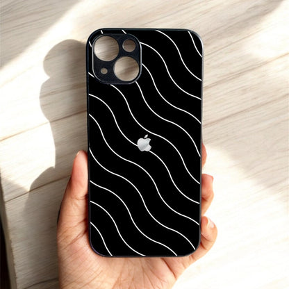 Black Curvio Metal Back Case for Apple Iphone 15