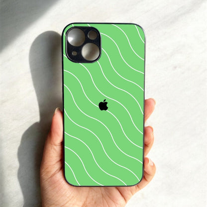 Green Curvio Metal Back Case for Apple Iphone 13