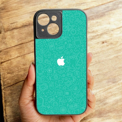 DoodlePop Glossy Metal Back case for Apple Iphone 15