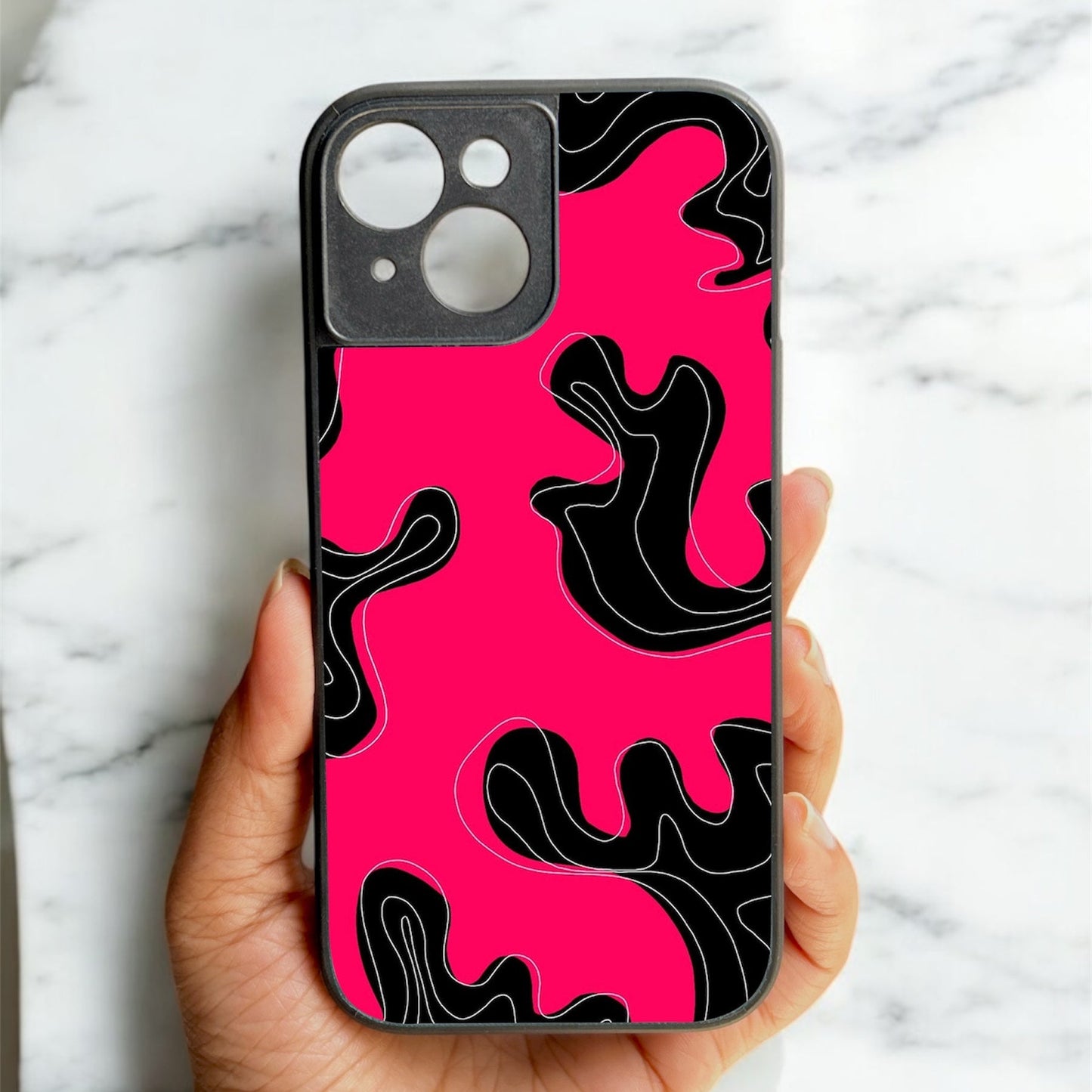 Hot Mess Glossy Metal Back Case for Apple Iphone 15