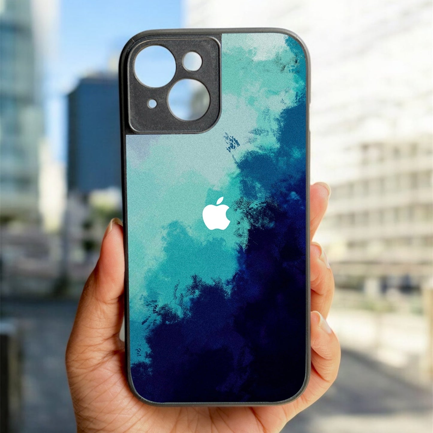 Bluora Glossy Metal Back Case for Apple Iphone 15