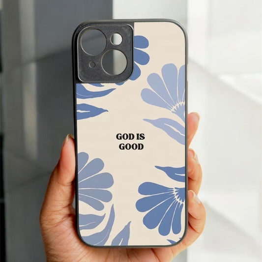 God Is Good' Glossy Metal Back Case for Apple Iphone 15