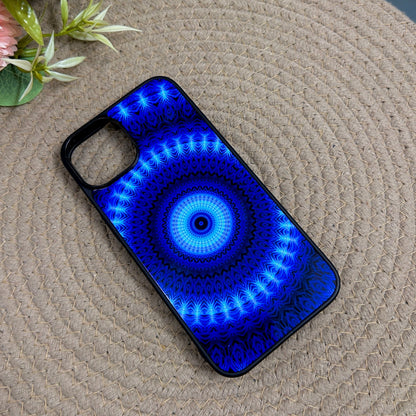 Amulet Mandala Glossy Metal Back Case for Apple Iphone 14 Plus