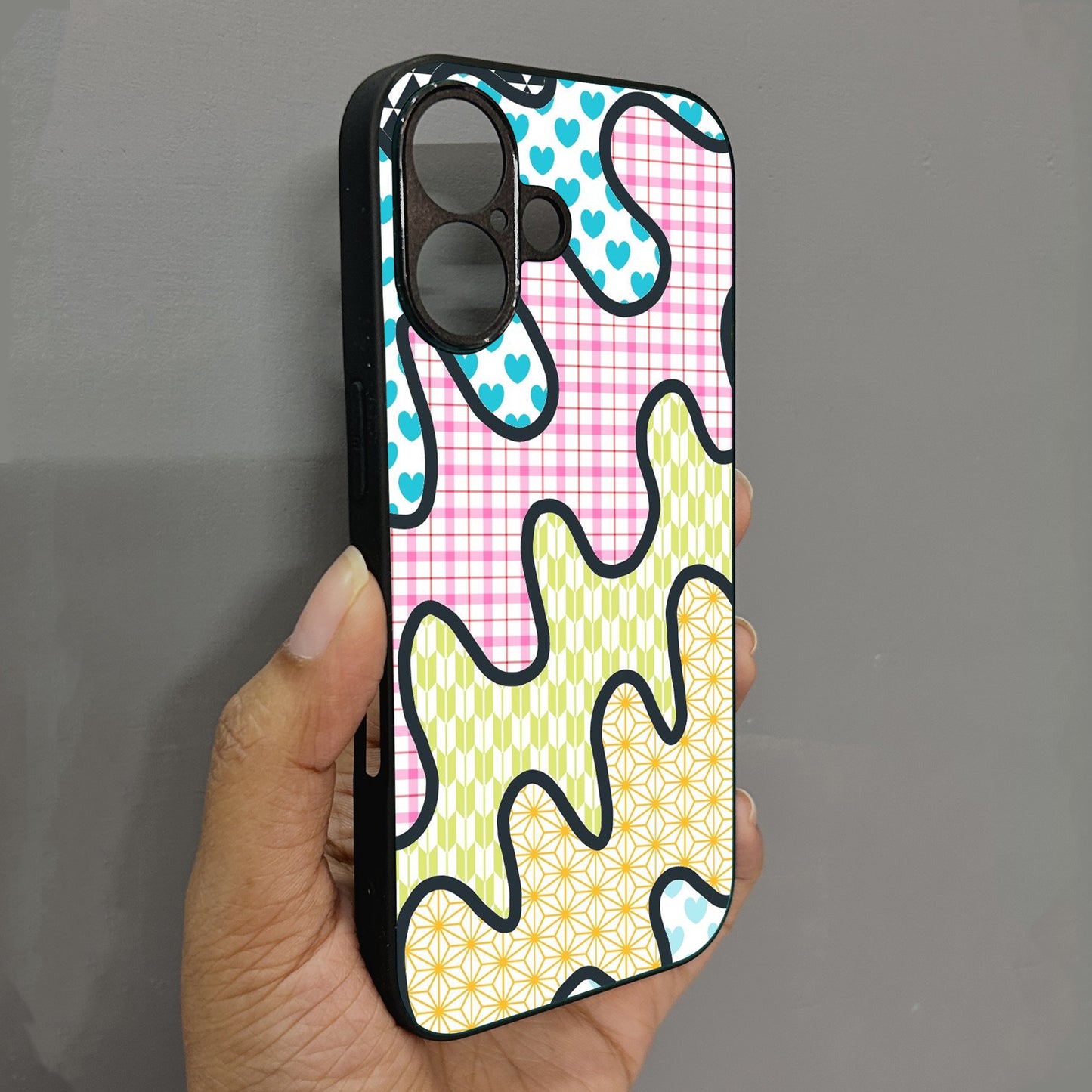 Playful Puzzle Metal Back Case for Apple Iphone 16