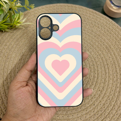 Candy Hearts Metal Back Case for Apple Iphone 16