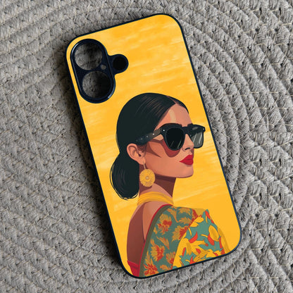 Desi Diva Metal Back Case for Apple Iphone 16