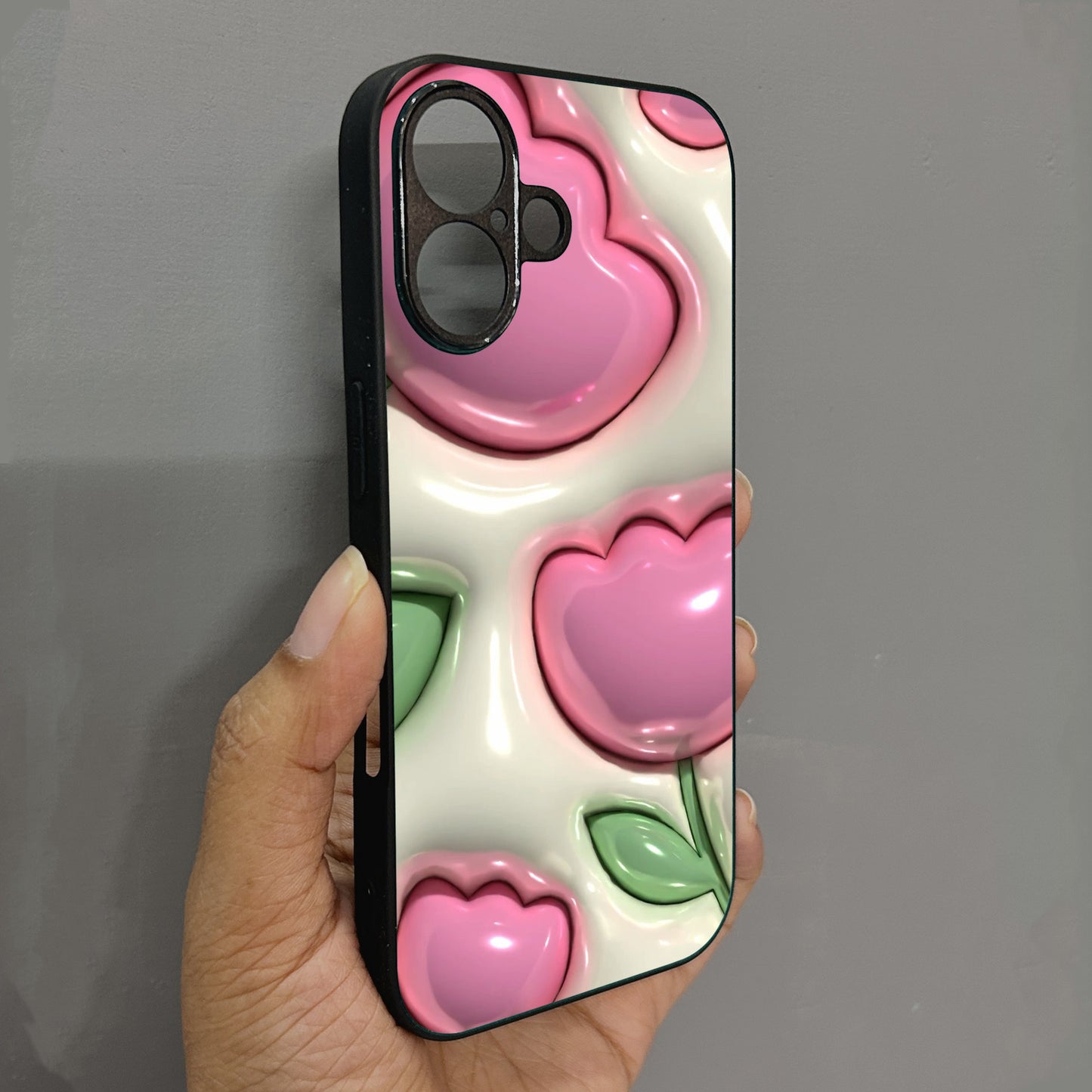 Inflated Tulip Metal Back Case for Apple Iphone 16