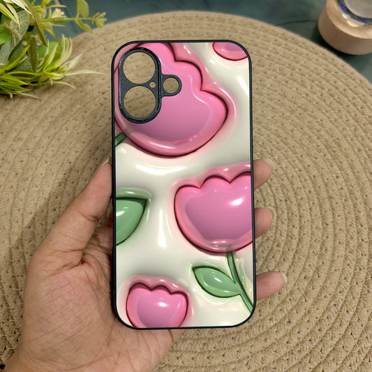 Inflated Tulip Metal Back Case for Apple Iphone 16