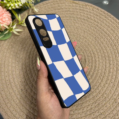 Wavy Checks Metal Back Case for Oneplus Nord CE 4 Lite (5G)