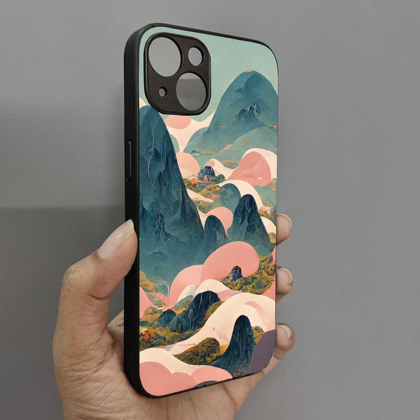 Cloud Peaks Metal Back Case for Apple Iphone 14 Plus