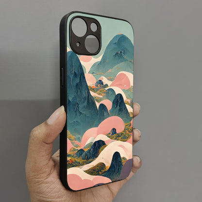 Cloud Peaks Metal Back Case for Apple Iphone 14 Plus