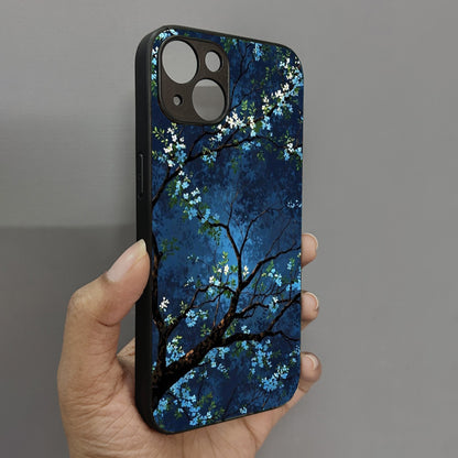 Starry Blossom Metal Back Case for Apple Iphone 14 Plus