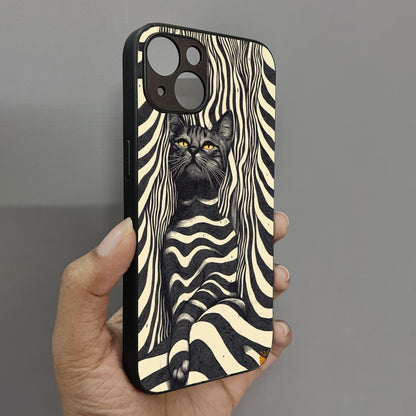 Cosmic Cat Metal Back Case for Apple Iphone 14 Plus
