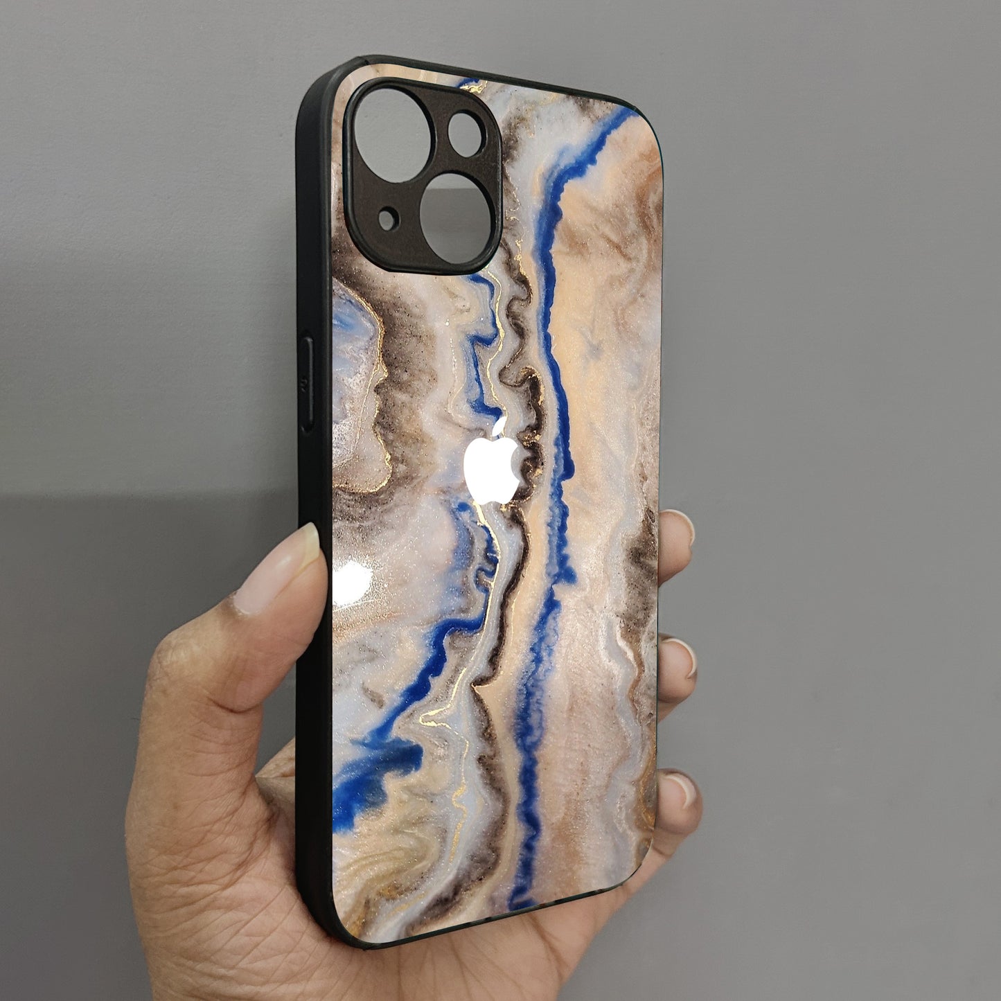 Crystal Drift Metal Back Case for Apple Iphone 14