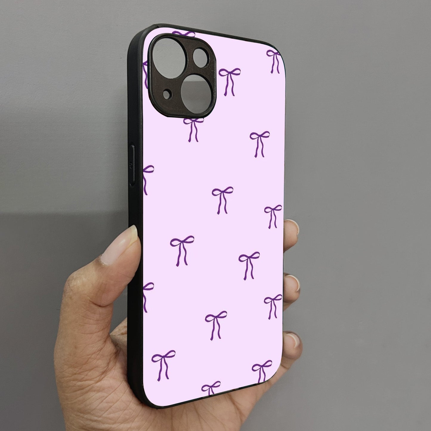 Tiny Bow Metal Back Case for Apple Iphone 13