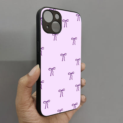 Tiny Bow Metal Back Case for Apple Iphone 13