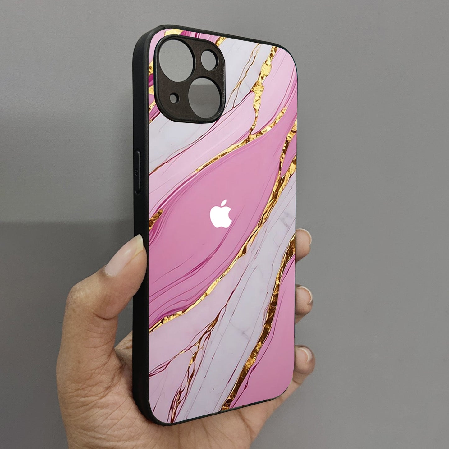 Soft Blush Metal Back Case for Apple Iphone 15 Plus