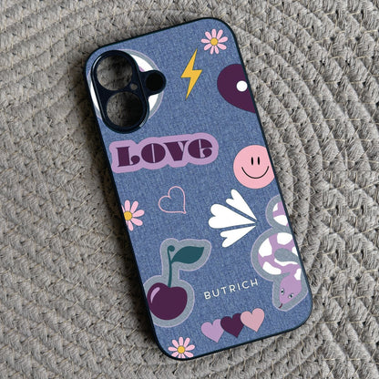 Denim Aesthetic Metal Back Case for Apple Iphone 16