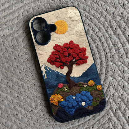 Quilled Nature Metal Back Case for Apple Iphone 16