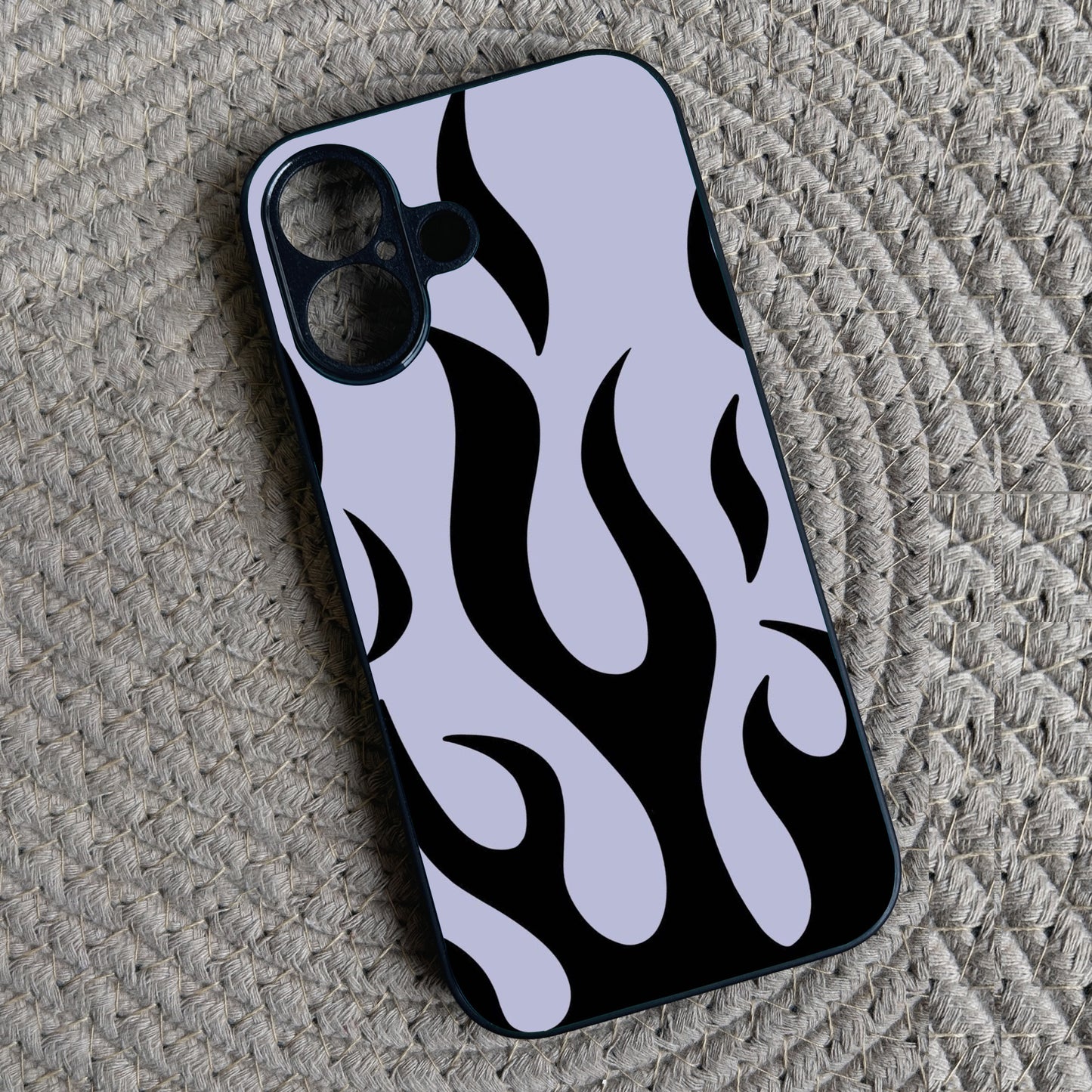 Midnight Flames Metal Back Case for Apple Iphone 16