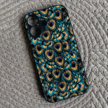 Peacock Feathers Metal Back Case for Apple Iphone 16