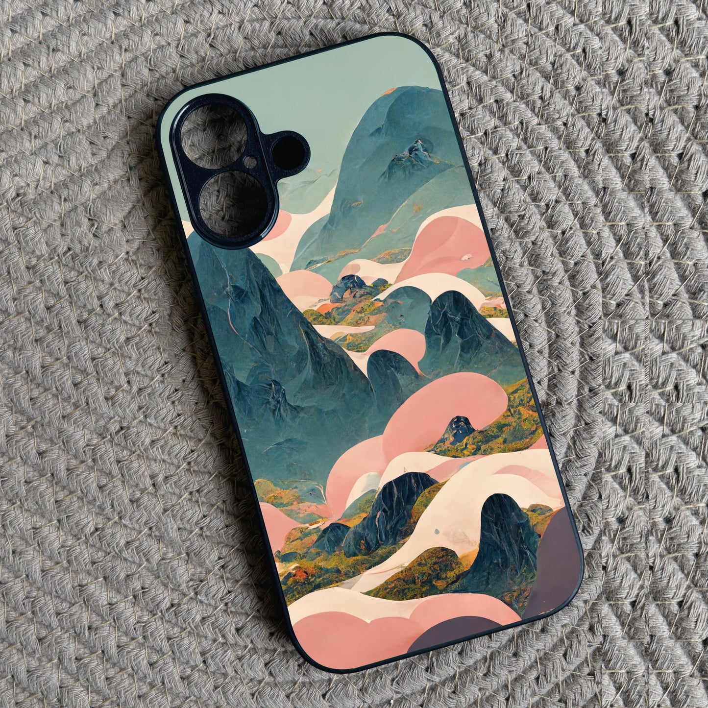 Cloud Peaks Metal Back Case for Apple Iphone 16