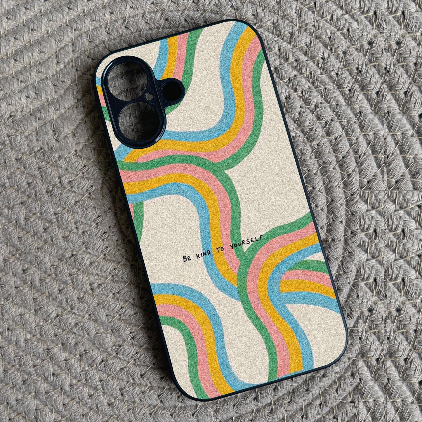 Kind Waves Metal Back Case for Apple Iphone 16