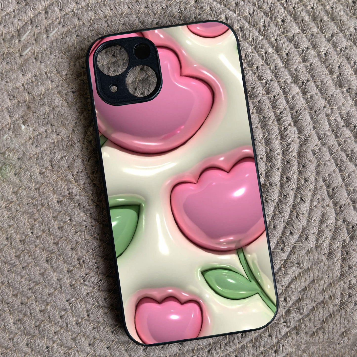 Inflated Tulip Metal Back Case for Apple Iphone 14 Plus