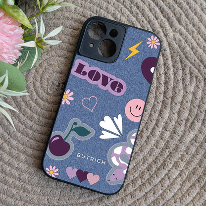 Denim Aesthetic Metal Back Case for Apple Iphone 15