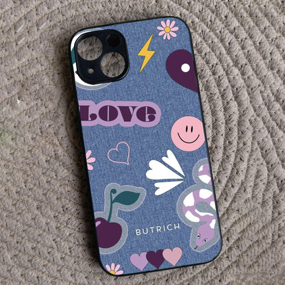 Denim Aesthetic Metal Back Case for Apple Iphone 15 Plus