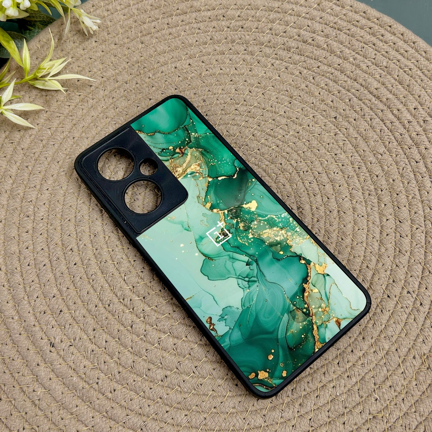 Jade Swirl Metal Back Case for Oneplus Nord CE 3 Lite (5G)