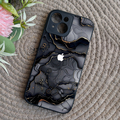 Dark Luxe Metal Back Case for Apple Iphone 15