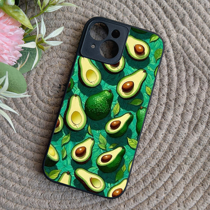 Avocado Metal Back Case for Apple Iphone 15