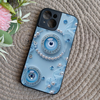 Pearl Amulet Metal Back Case for Apple Iphone 15