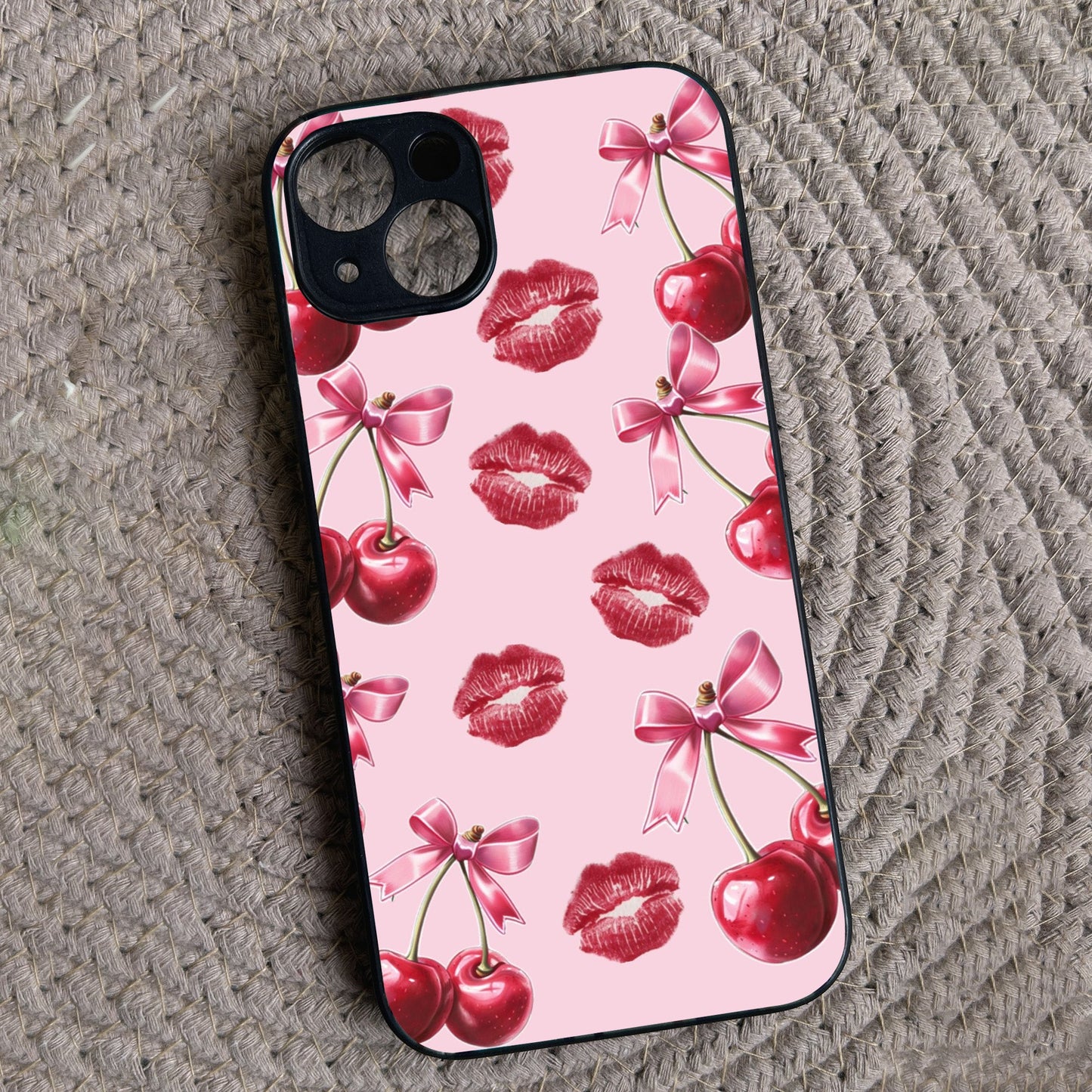 Cherry Lips Metal Back Case for Apple Iphone 14 Plus