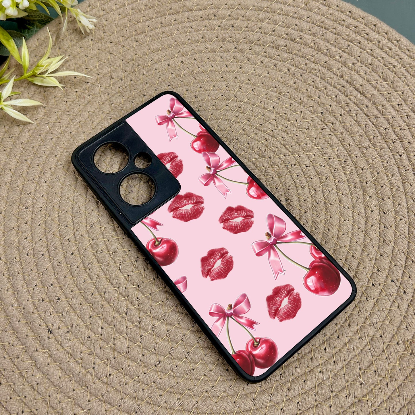 Cherry Lips Metal Back Case for Oneplus Nord CE 3 Lite (5G)
