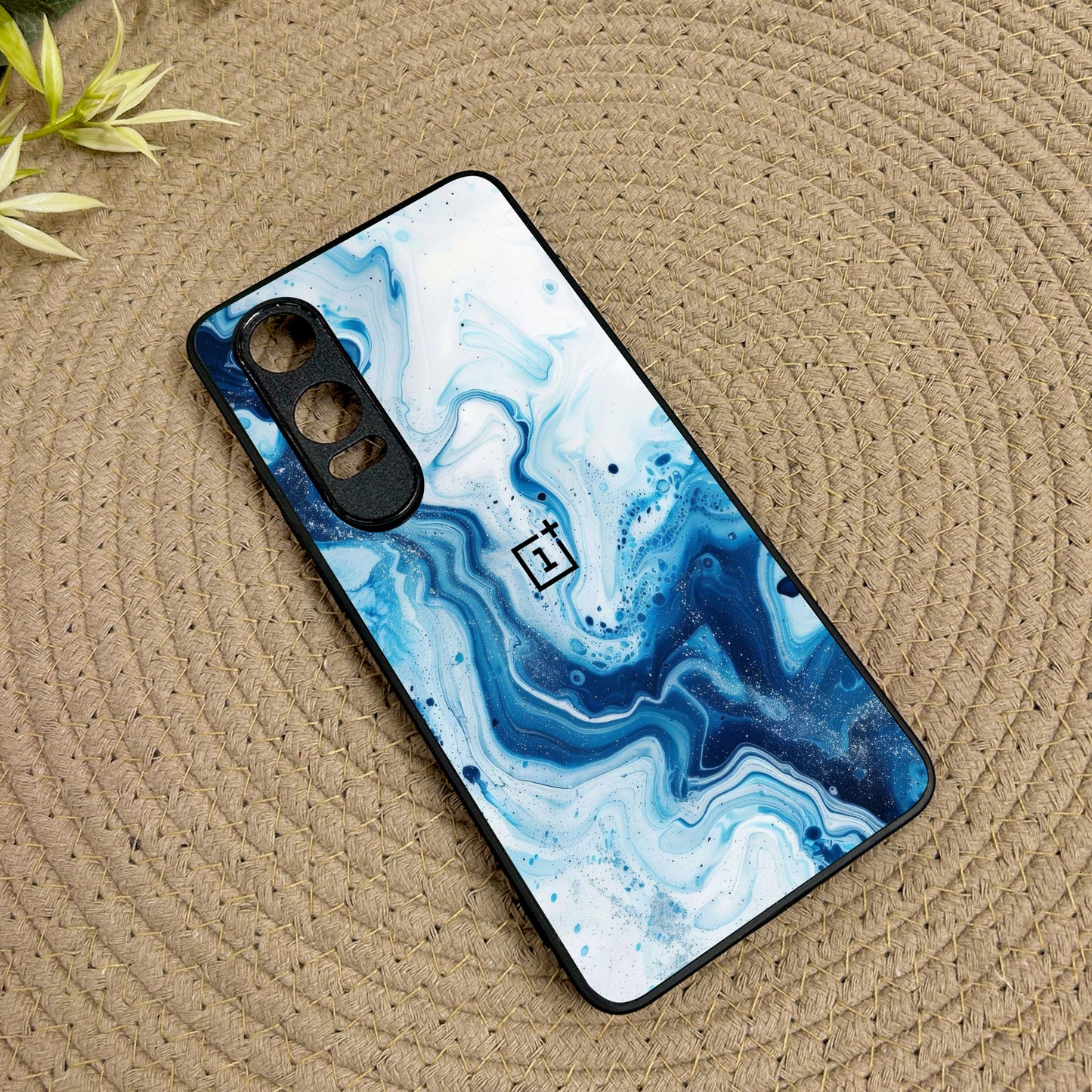 Glacier Wave Glossy Metal Back Case for Oneplus Nord CE 4 Lite (5G)