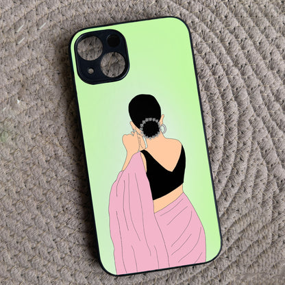 Saree Chic Metal Back Case for Apple Iphone 13