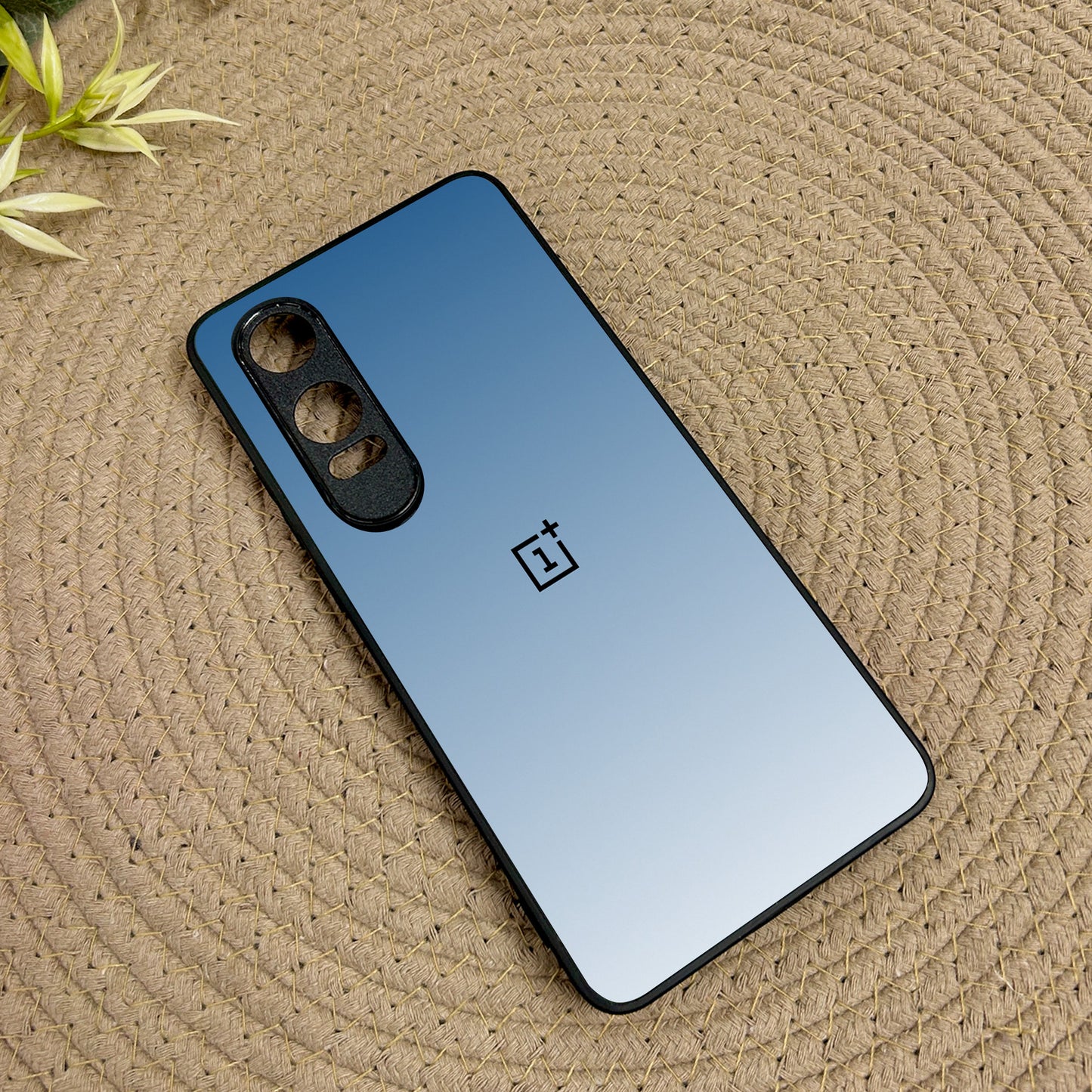 Icy Blue Glossy Metal Back Case for Oneplus Nord CE 4 Lite (5G)