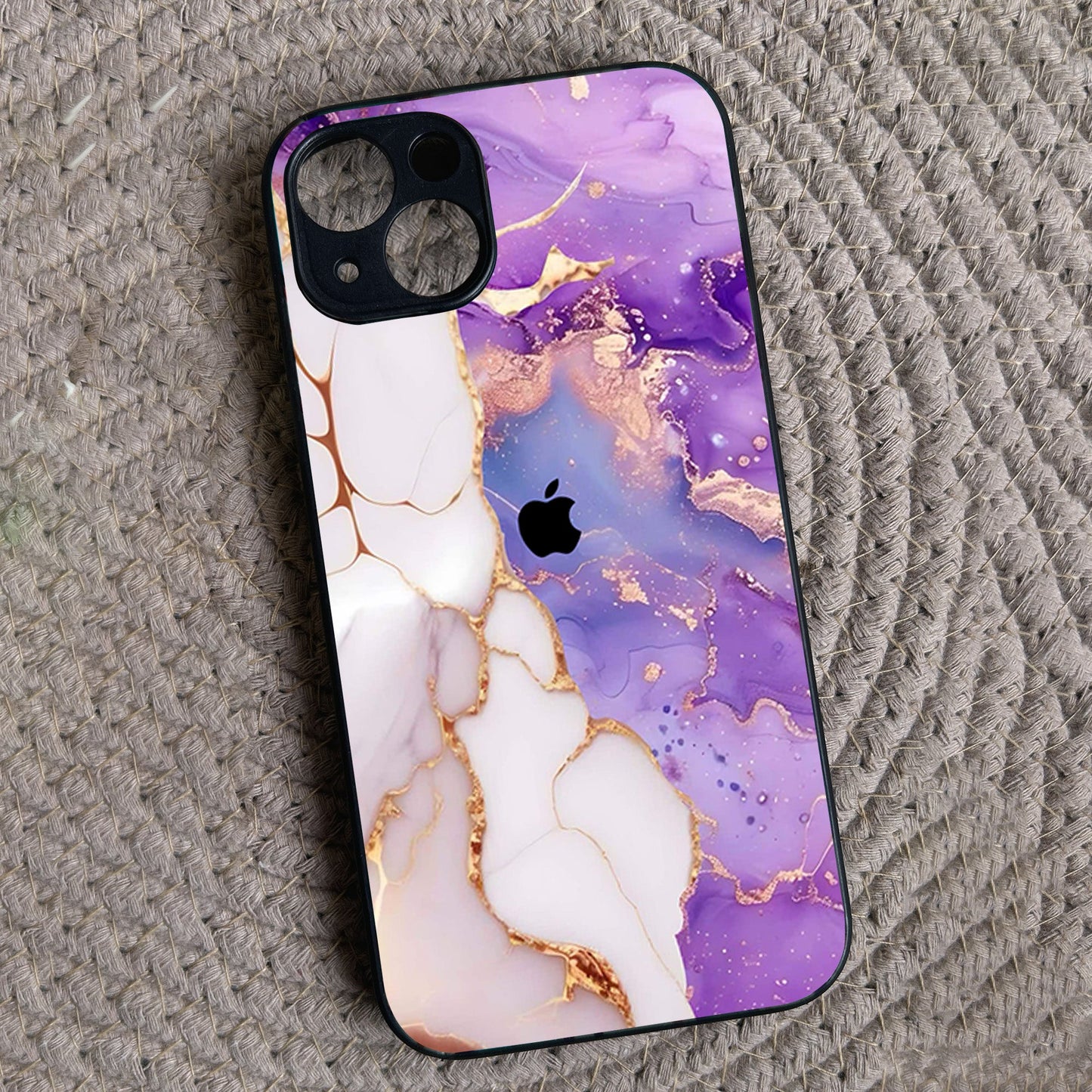 Sapphire Luxe Metal Back Case for Apple Iphone 14