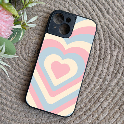 Candy Hearts Metal Back Case for Apple Iphone 15