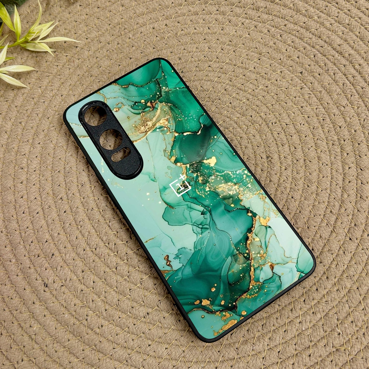 Jade Swirl Metal Back Case for Oneplus Nord CE 4 Lite (5G)