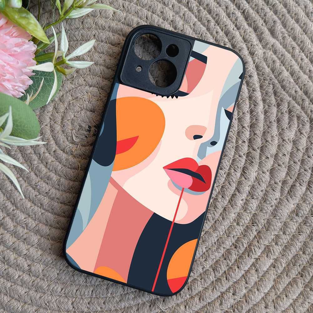 Ethereal Beauty Metal Back Case for Apple Iphone 15