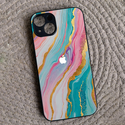 Pastel Luxe Metal Back Case for Apple Iphone 13