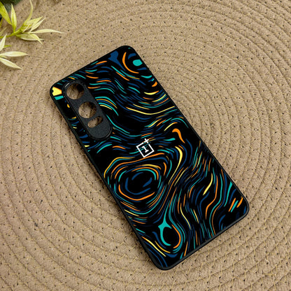 Glow Lines Glossy Metal Back Case for Oneplus Nord CE 4 Lite (5G)
