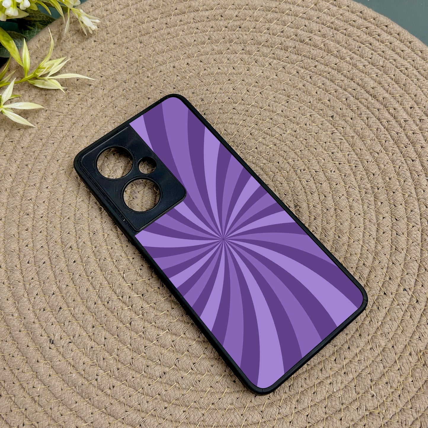 Purple Twist Metal Back Case for Oneplus Nord CE 3 Lite (5G)